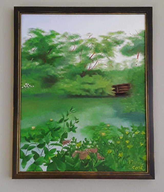 “Little Wooden Bridge in The Woods” - Oil on canvas 16”x 20”